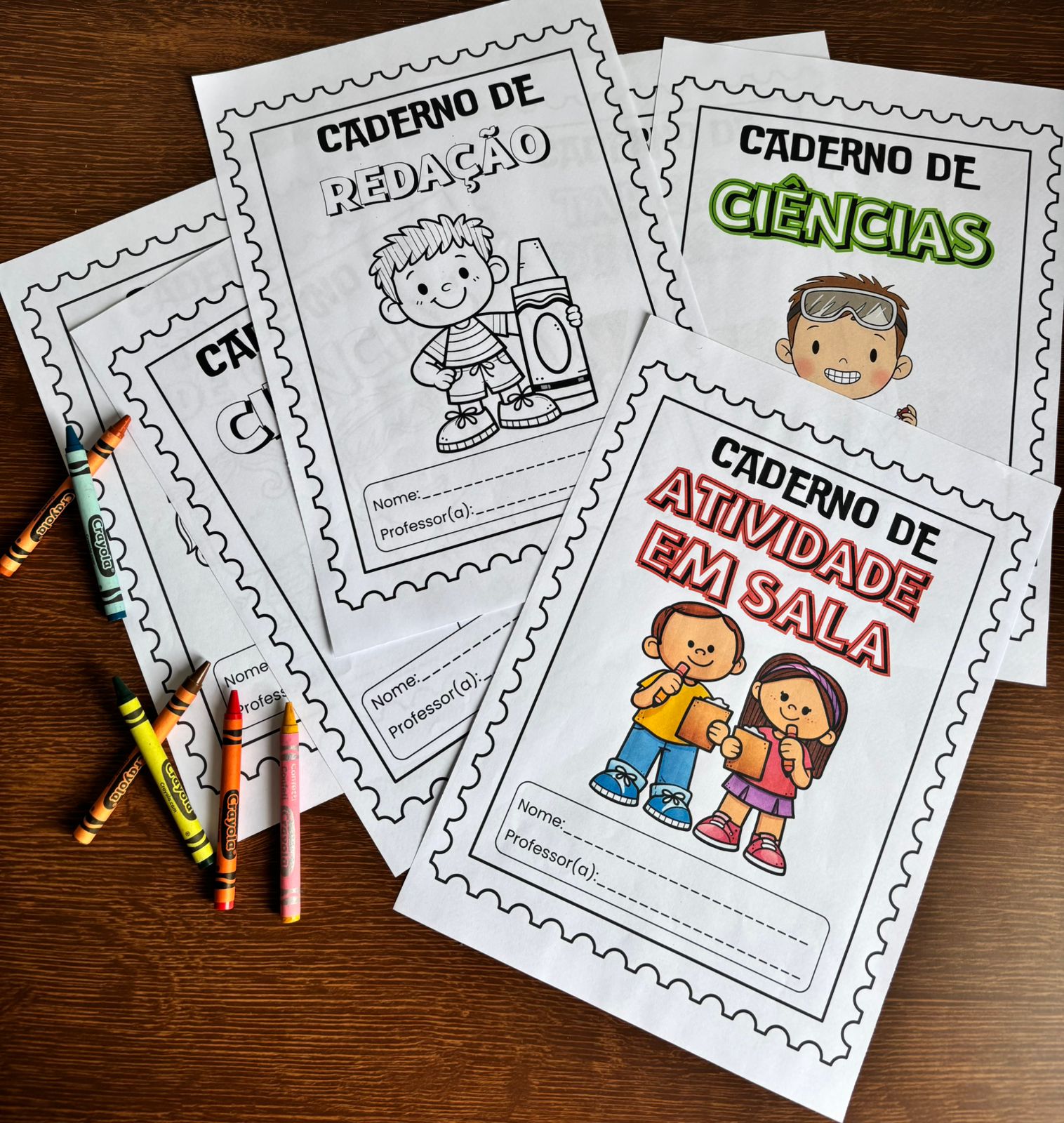 Capas de Caderno Infantil – Arquivo Digital